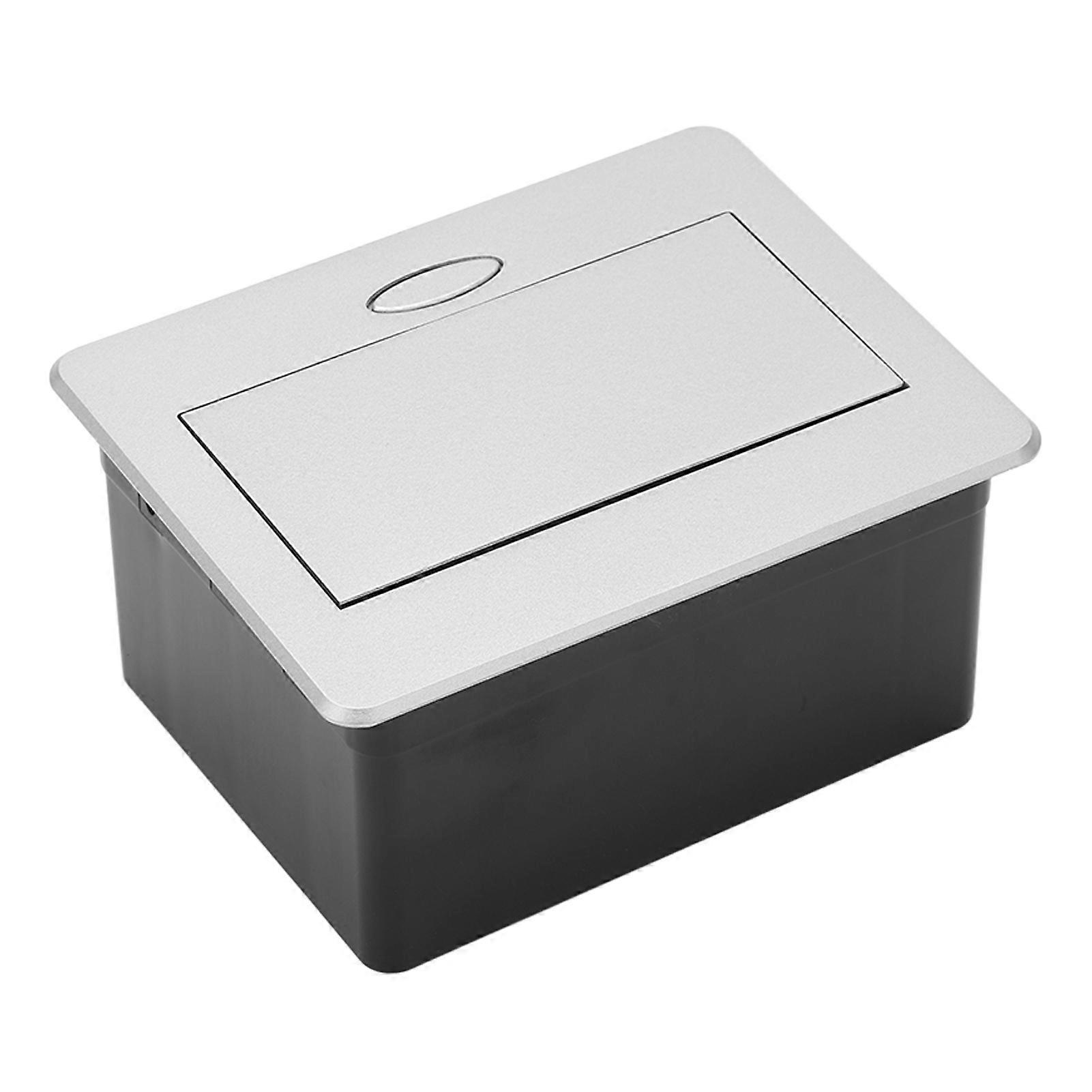 Desktop Socket Concealed Power Strip Table Connection Box 2 Outlets