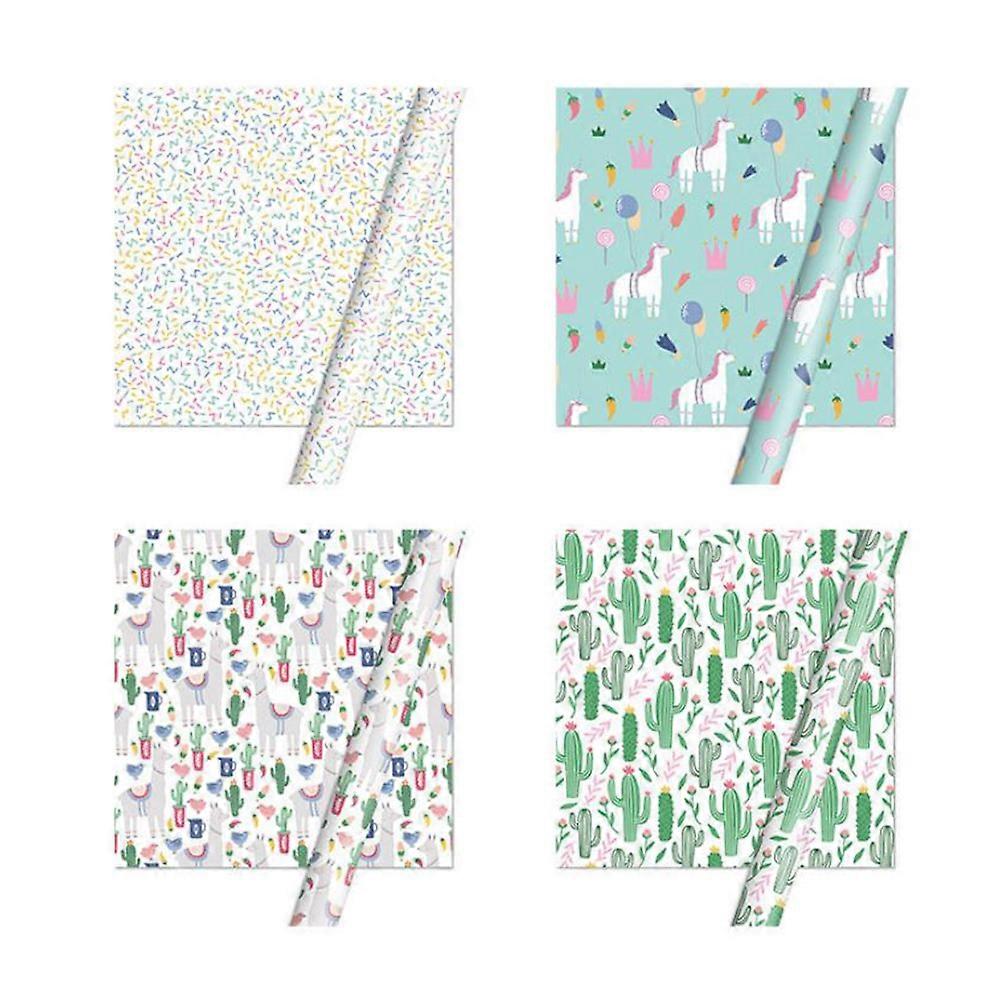 Craft Wrapping Paper Multi-Colored 70x50cm Rectangular For Books 10Pcs
