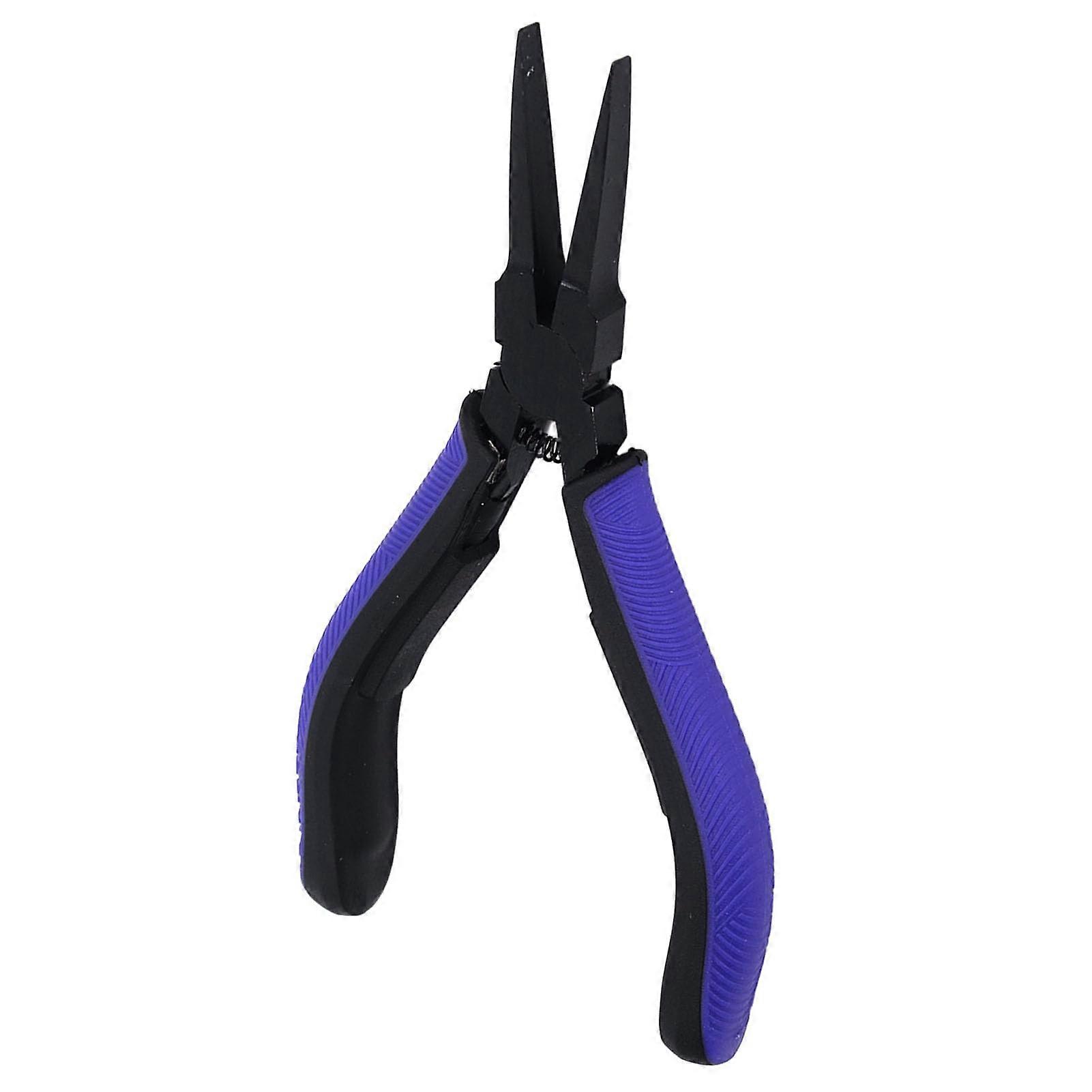 Needle Pliers Flat Nose Pliers With Carbon Steel Jaw And TPR Handle For Jewellery Making And Electronics