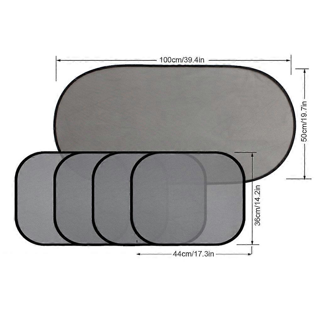 5pcs Car Windshield Sunshade Rear Side Windscreen Sun Shade UV Rays Protector Sunshade