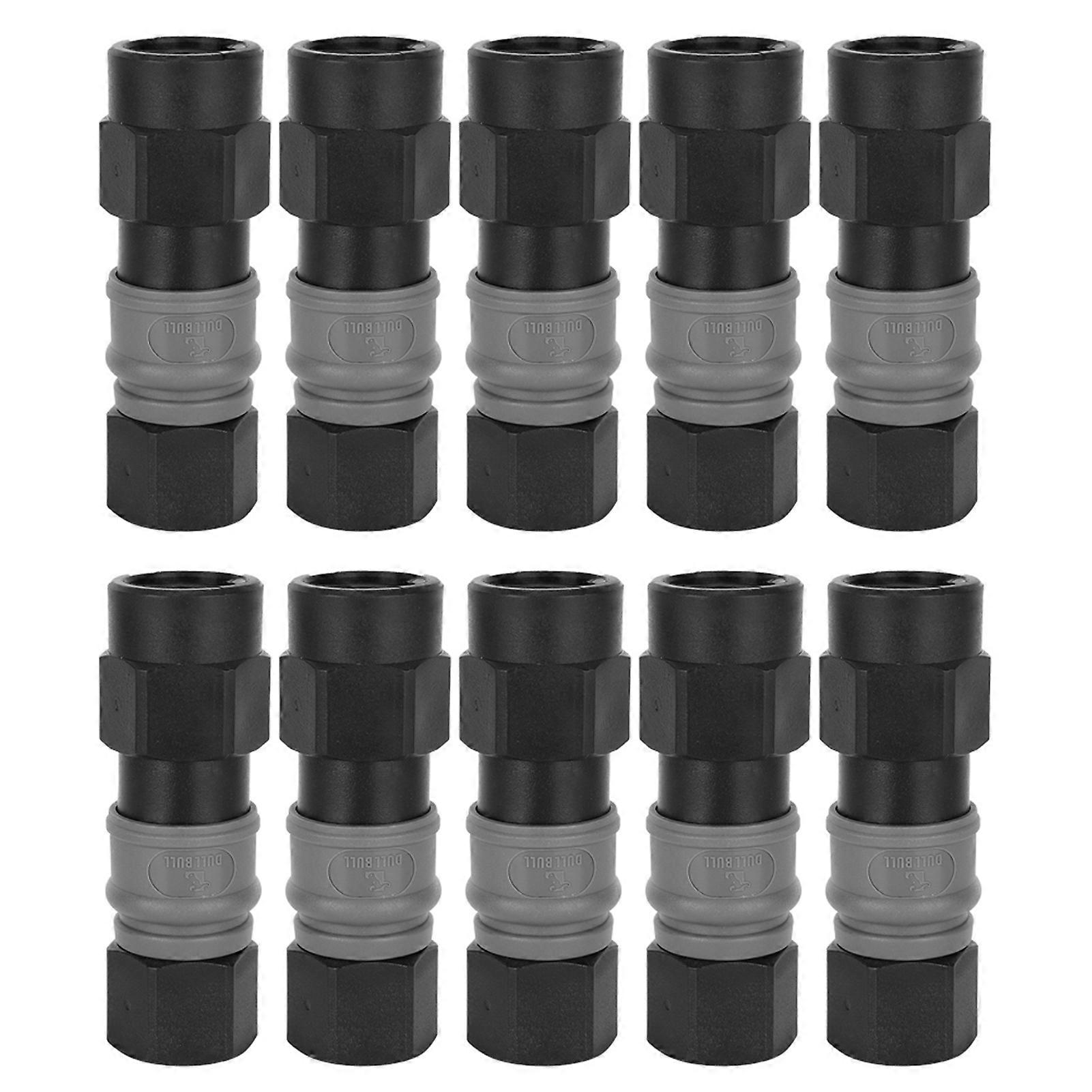 10pcs Plastic Steel Quick Connector Self Locking C Type SfPF Female Thread Air Pipe Connector(G1/2 (40) )