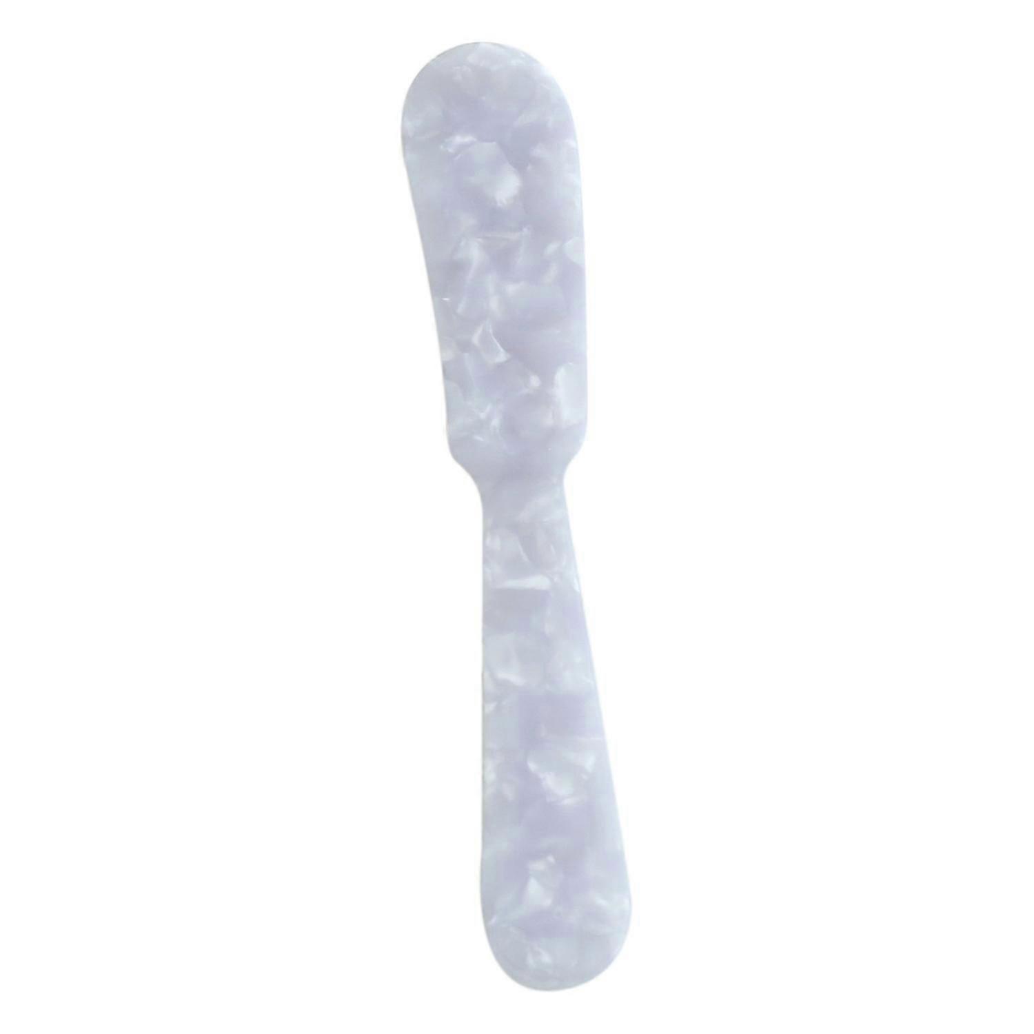 Dessert Spoon Retro Style Smooth Edge Unique Pattern Food Grade Ergonomic Handle Decorative Acrylic