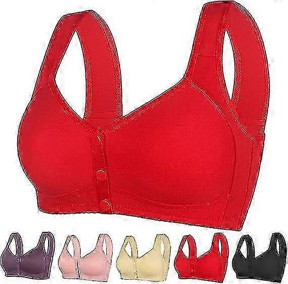 Daisy Bra Front Closure, Women's Daisy Bra, Front Snaps Button Bras No Underwire Push Up High Support Sports Push Up Bra