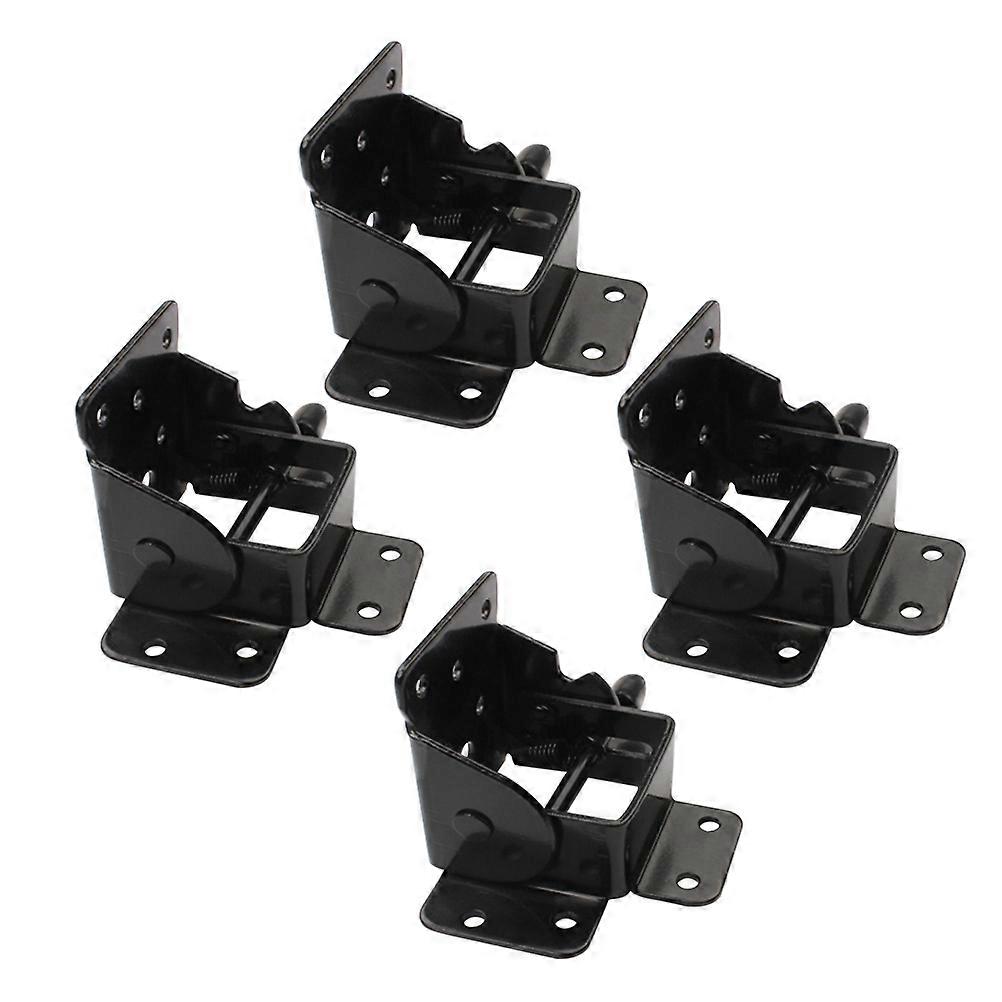 Collapsible SelfLocking Hinge for Furniture Legs Made of Durable Iron Black Color Ideal for Home Use 4 Pieces