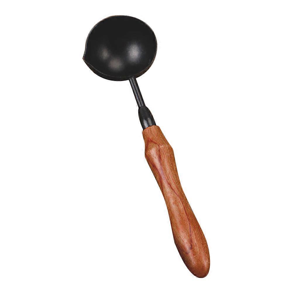Portable Wax Sealing Spoon with Wooden Handle Non Stick Melting Tool for Wax Seals, Reusable, Easy to Clean, Ideal for Wedding Invitations and Home
