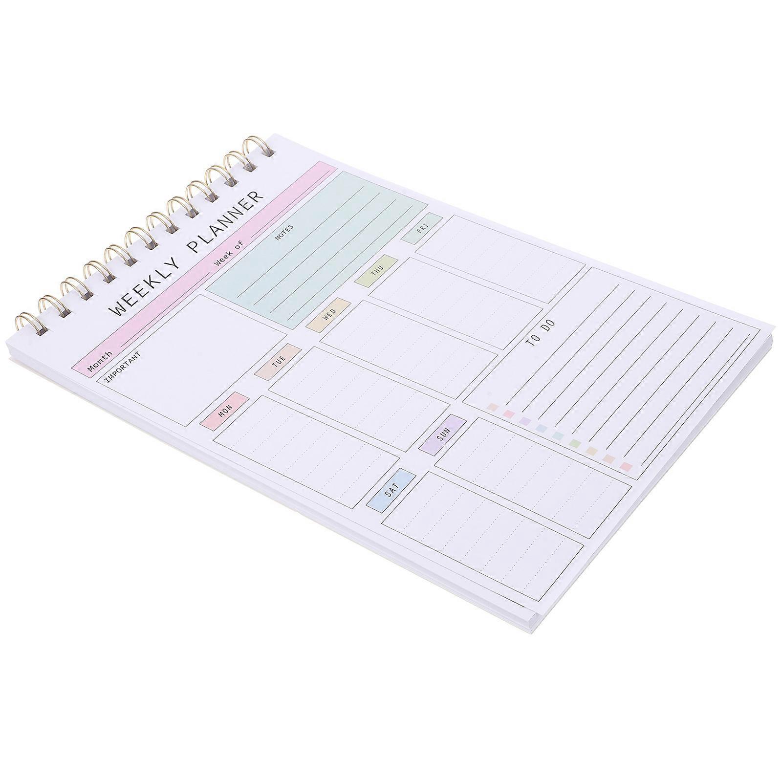 Elegant Weekly Planner Notebook with To Do List – Portable Writing Pad for Home, School, and Task Organization with Smooth Weekly Overview