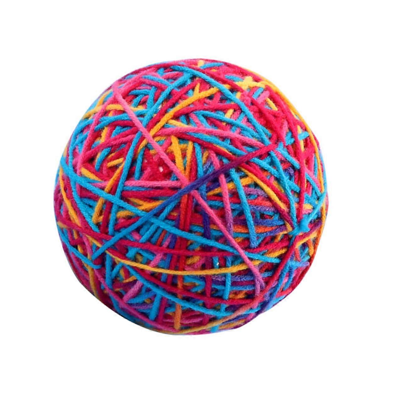 Cat Toy Sound Ball Plush Squeaky Interactive Indoor Play Ball for Kittens and Cats