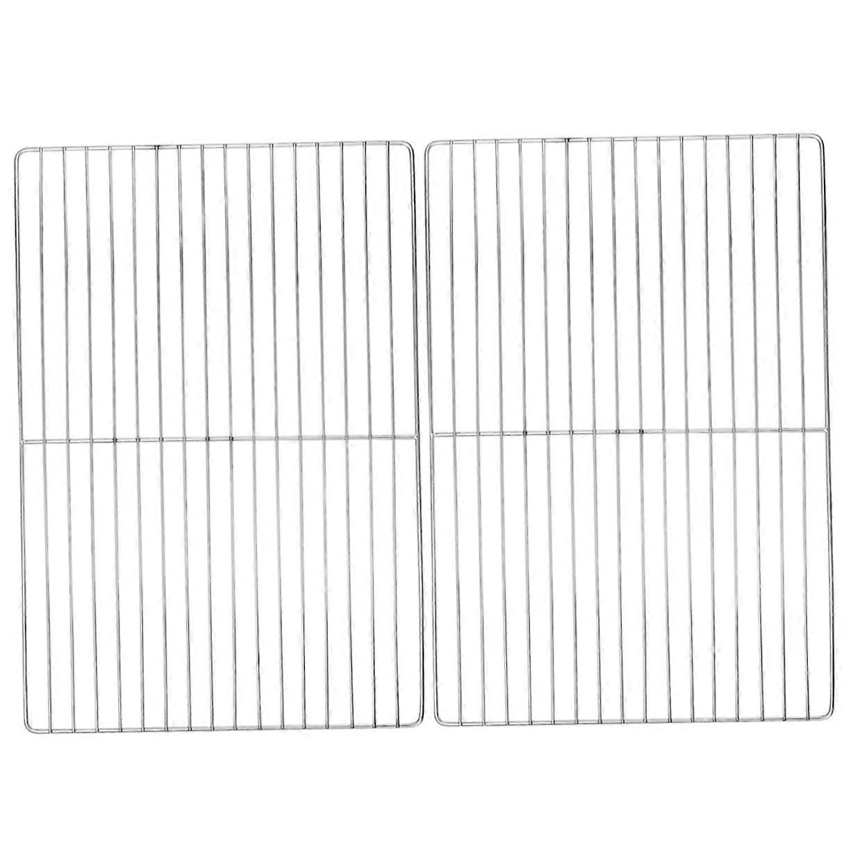 Grill Net 2-Piece Foldable Grill Grate With Nonstick Coating For Outdoor Grills Vegetables Fish Kebabs Durable And Safe