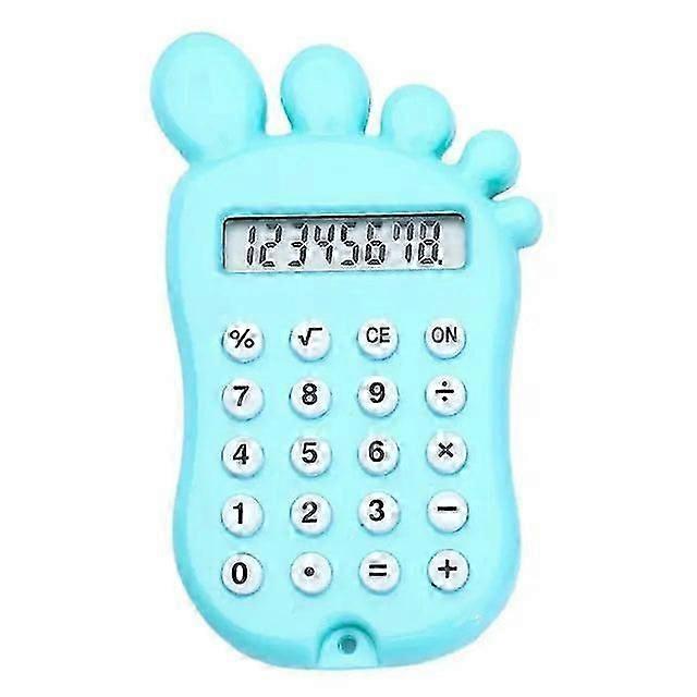 High-quality Material Corner Adorable Foot Shape Calculator With 8 Digit Lcd Screen Silicone For Kids