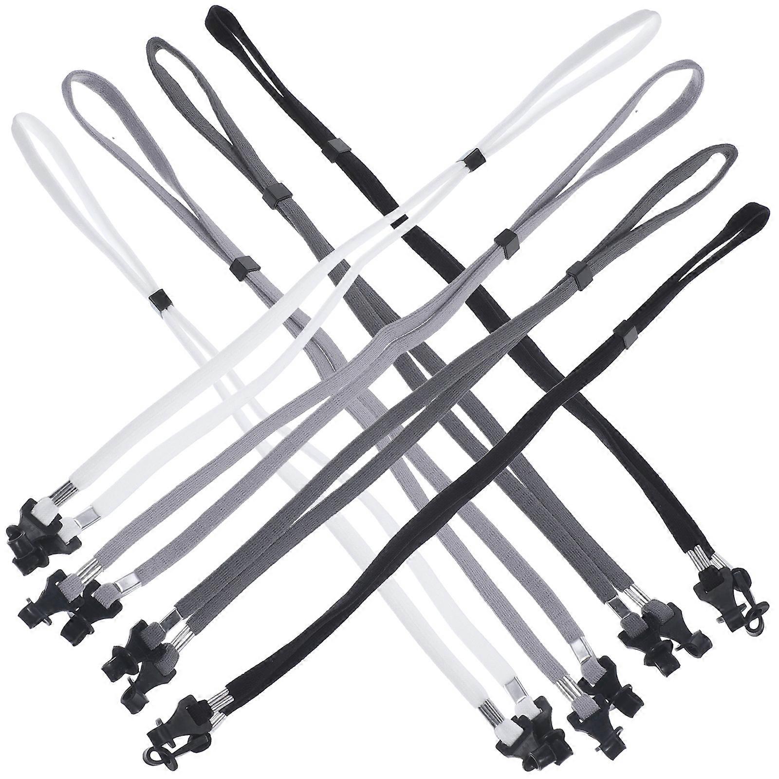 שרשראות משקפיים מחזיקי משקפיים נגד החלקה למשקפי ספורט ימי 8 יחידות מגן סיבים אלסטיים לבנים