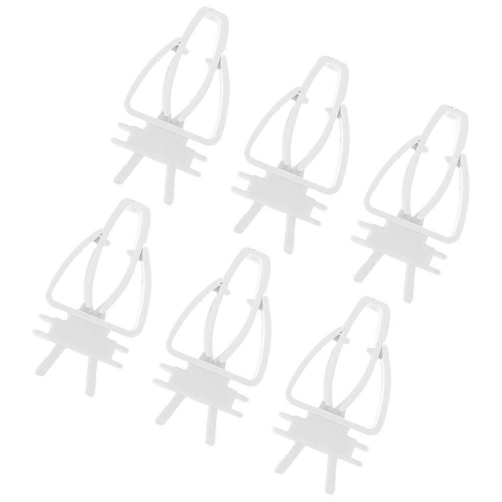 White Plastic Bird Cage Food Clips for DIY Practical Tools to Hold Vegetables and Reduce Waste 6pcs