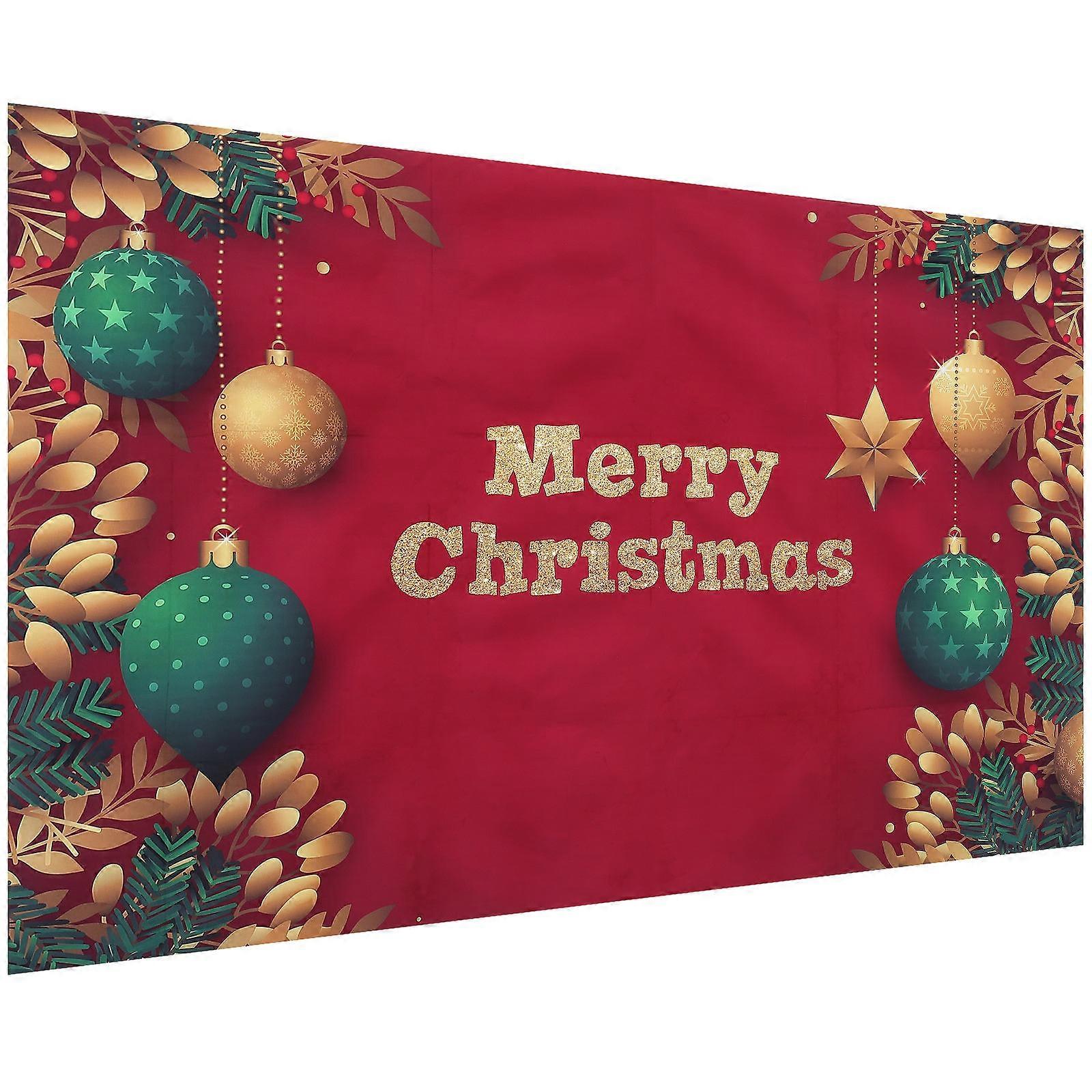 Festive Photography Background Cloth Rectangular Christmas Party 120X80cm Red Decorative 1Pcs
