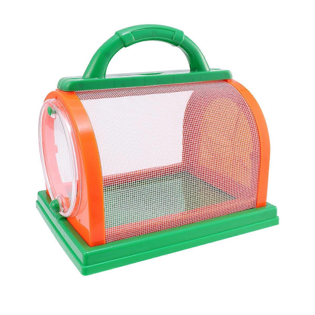 Childrens Insect Collector Butterfly Net Cage Round Shape For Camping With Tweezers And Magnifier 1Set