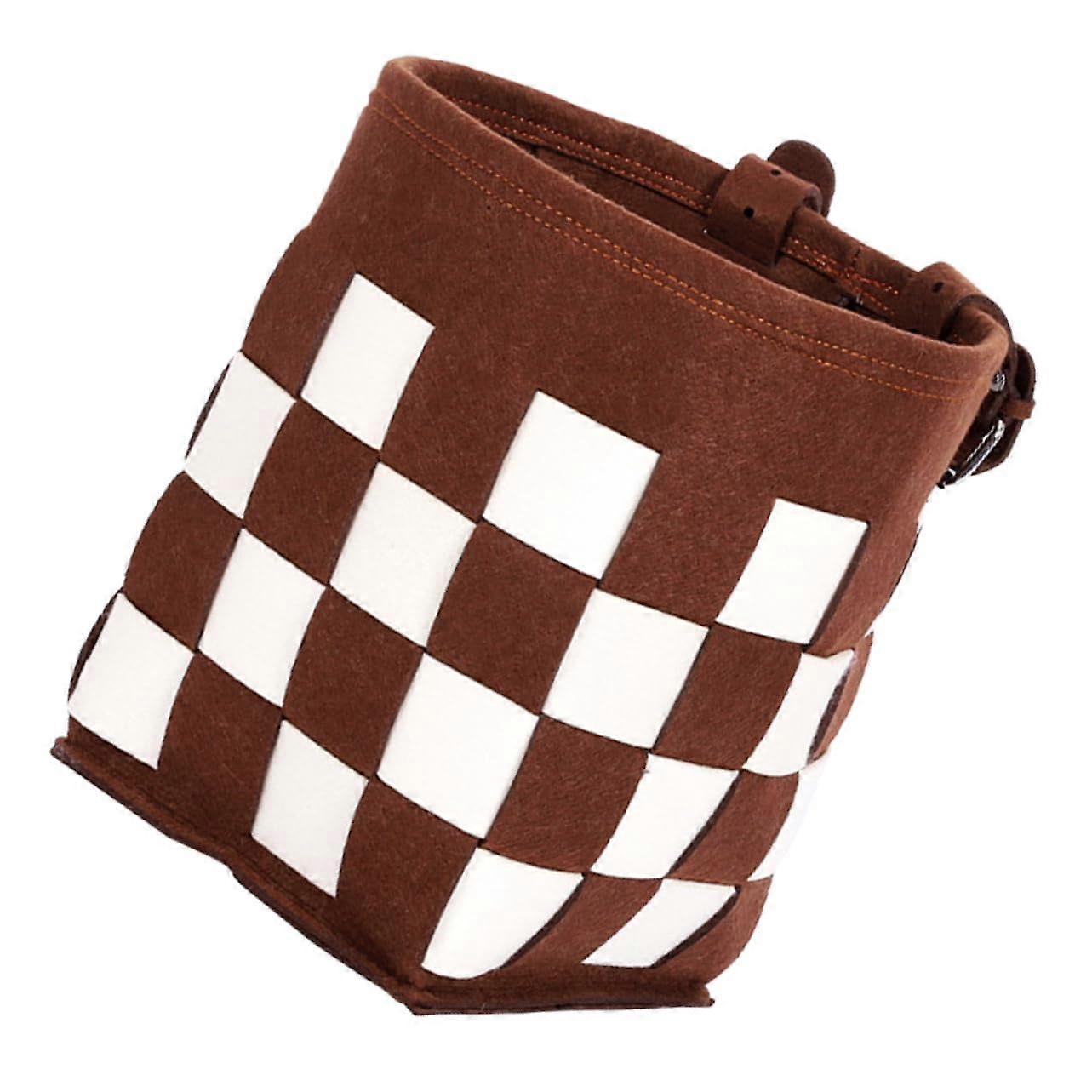 Removable multifunctional bicycle basket for handlebars, made of durable felt and portable for use during shopping or outings with the bike.