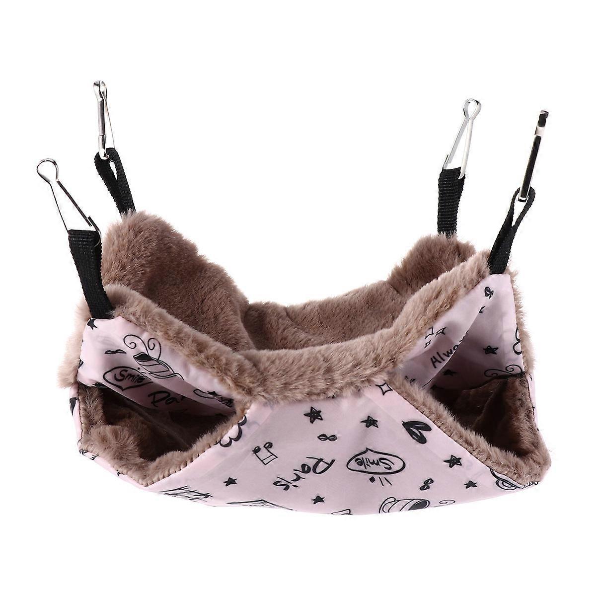 Thickened Warm Plush Hamster Hammock for Winter Cage Bed with Comfortable Design for Adorable Pets