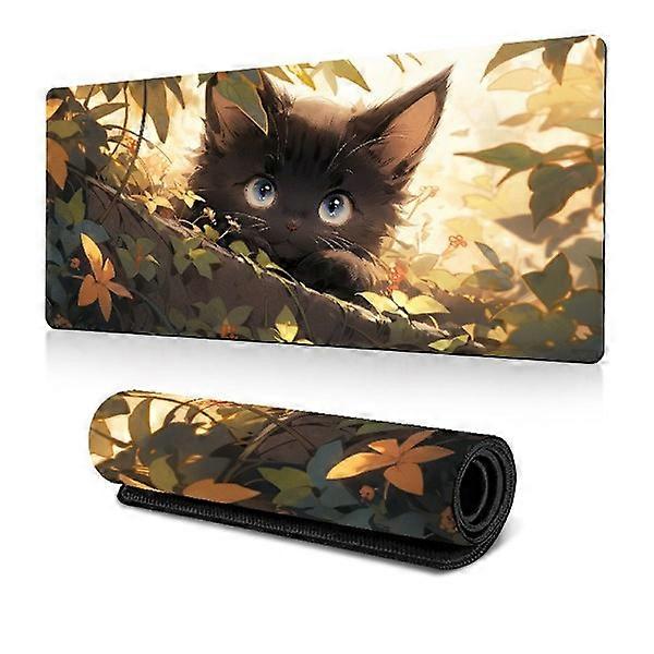 Cute Cat Desk Mat, Large Computer Desk Mat Non-Slip Mouse Pad (300 X 600 X 2 Mm)
