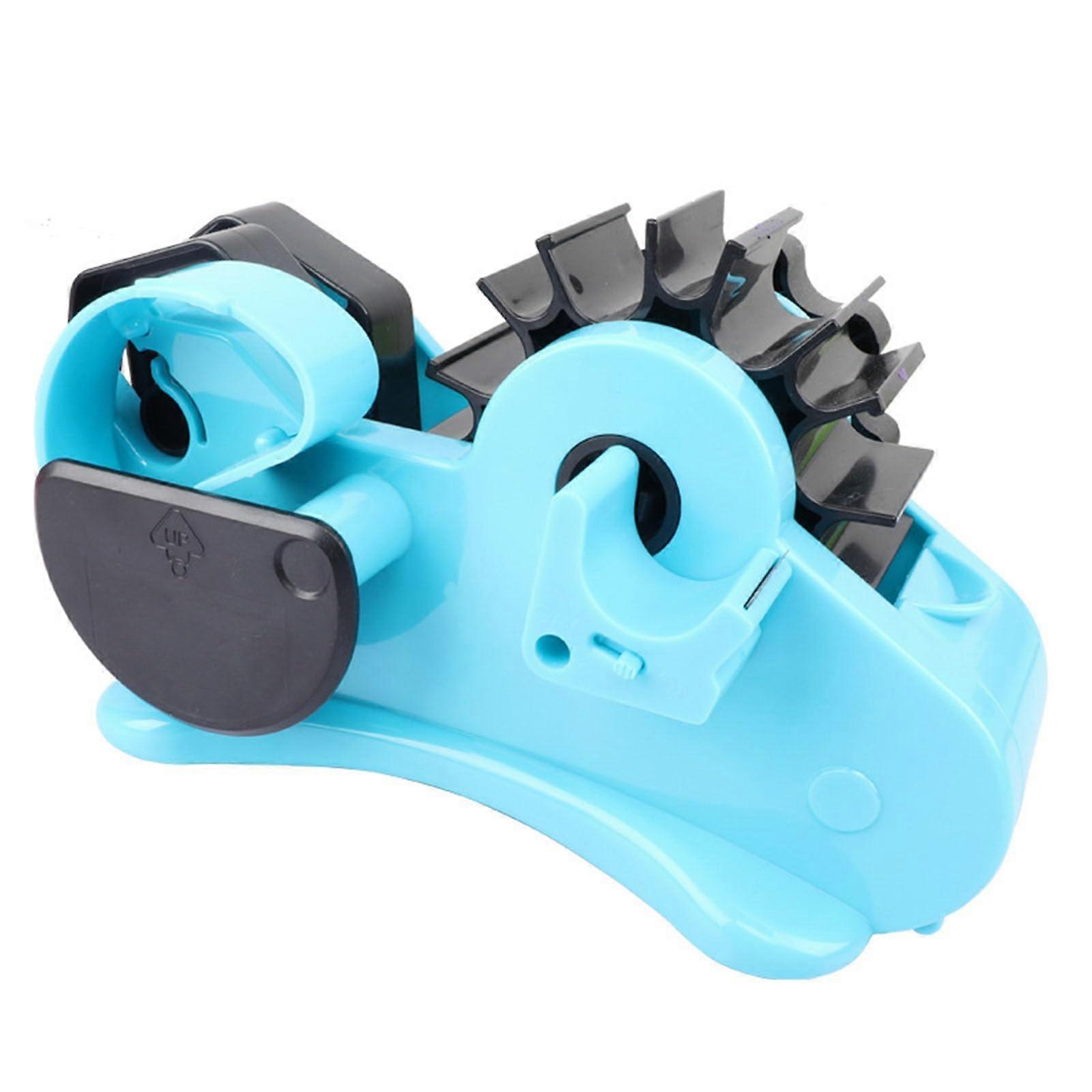MultiRoll Tape Cutter Desktop Tape Dispenser Multifunctional Heat Transfer Tape Holder for Packaging Crafts, Blue