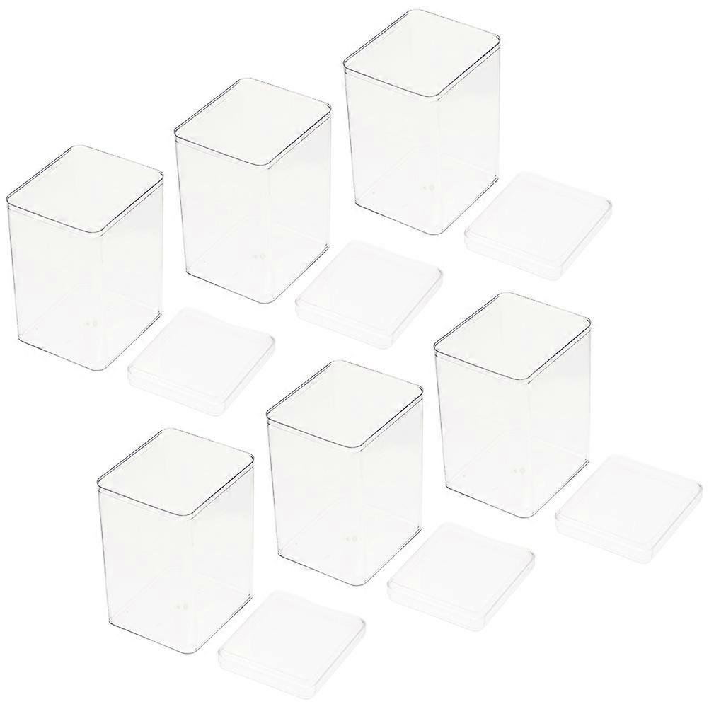 Square Display Case For Mini-Figures Protective Case For Collectors 6Pcs