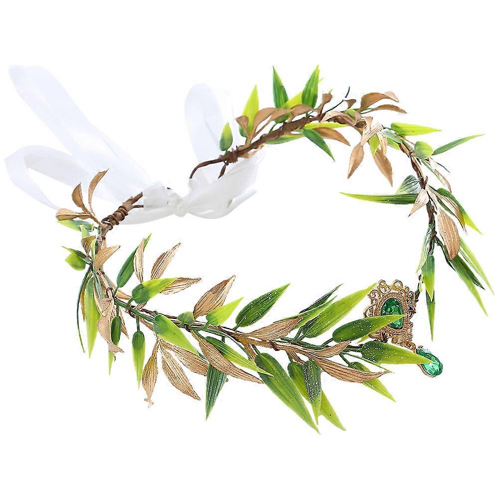 Green Plastic Leaf Headband for Party 1 Set Comfortable Stylish Fashion Accessory