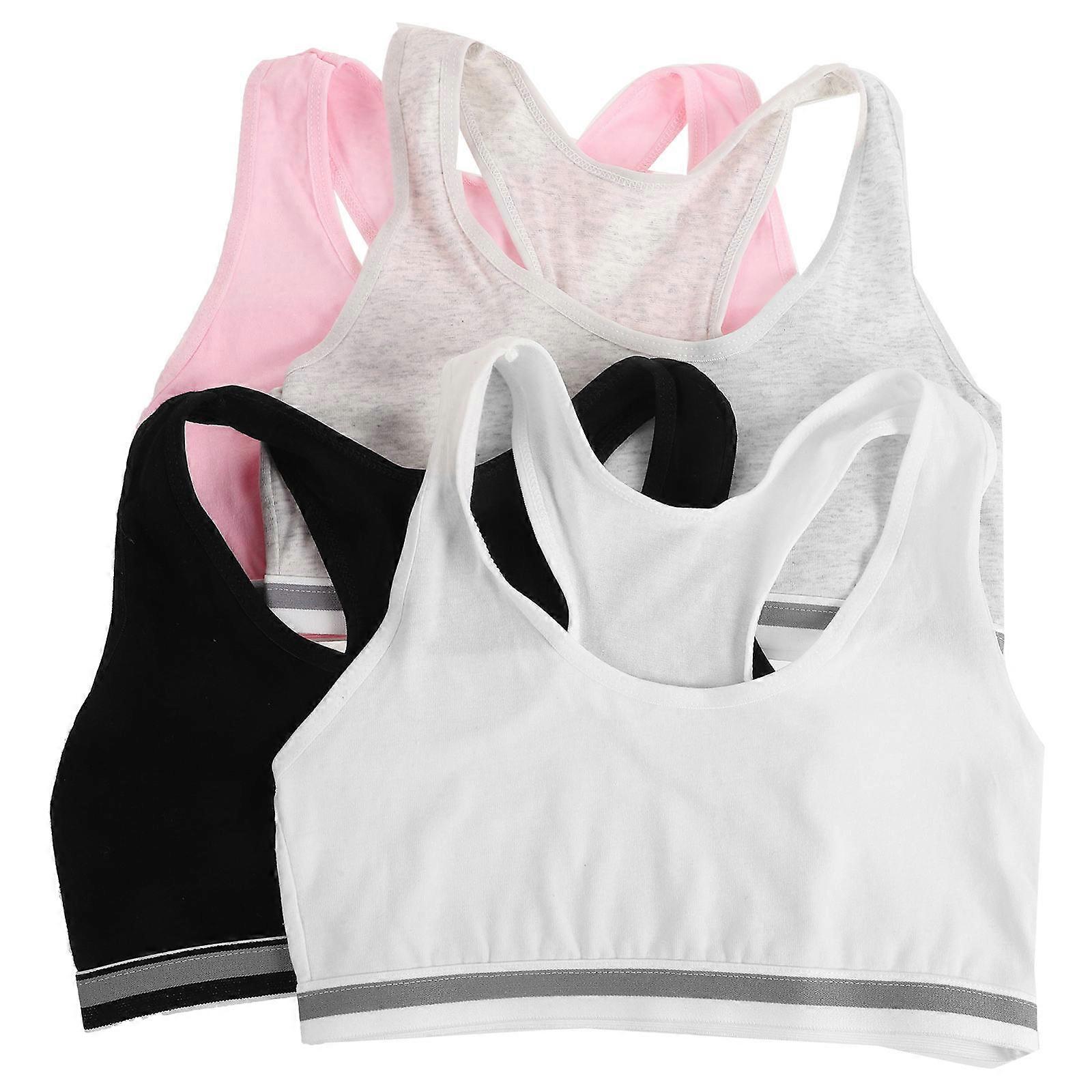 Sports Bras For Teens Pure Seamless Design Suitable For Daily Wear 4Pcs