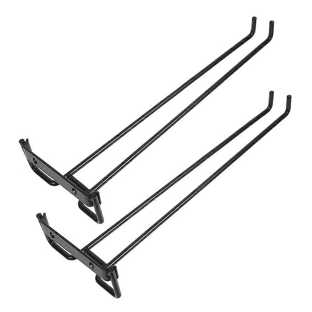 2pcs Goblet Rack, Hanging Wine Holder for Under Shelf, Sturdy Kitchen Bar Storage, Upside Down Design, Easy Install Organizer