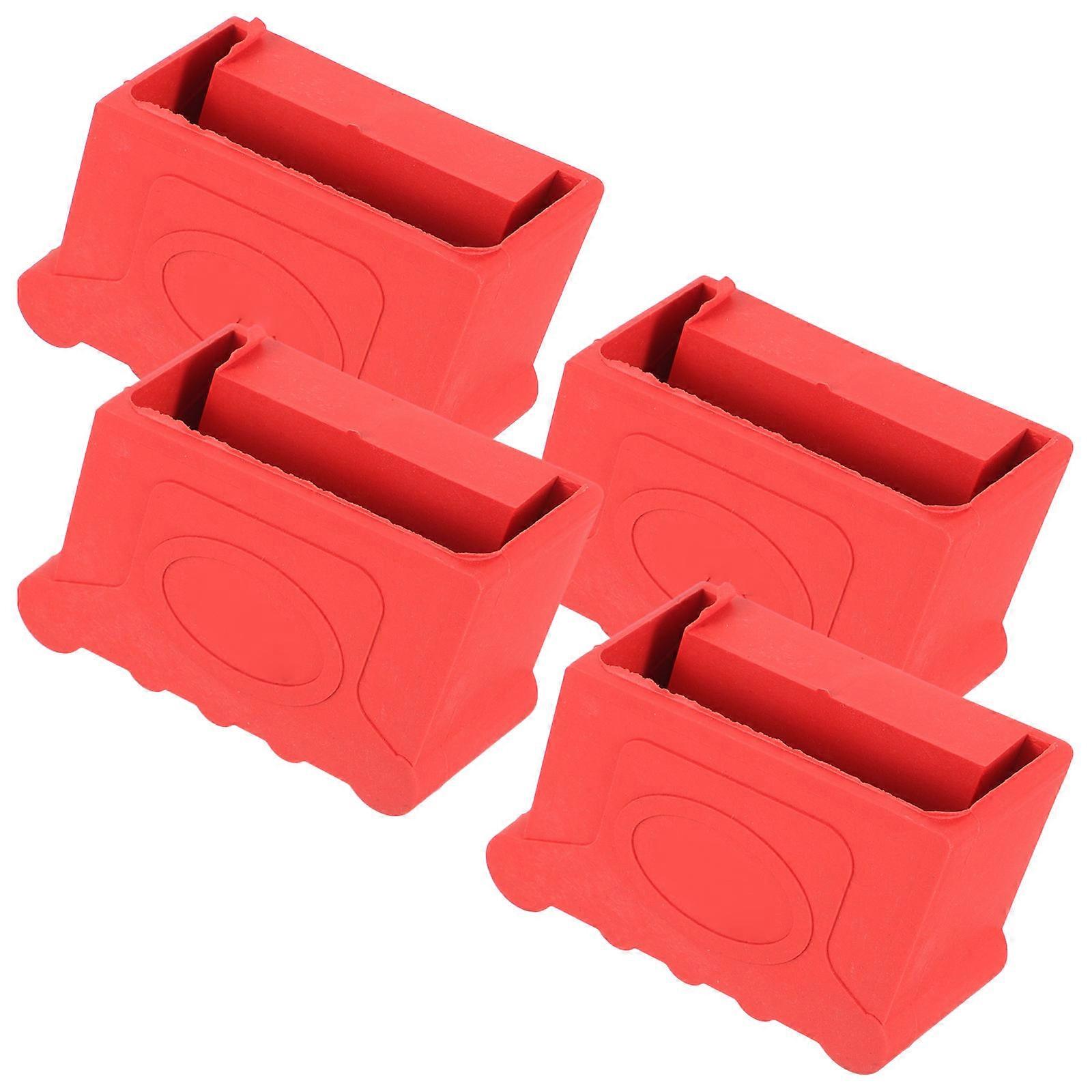 4pcs Non Slip Rubber Ladder Feet Covers, Durable Replacement Tips for Step Ladders, Floor Scratch Protection, Skid Resistant Design for Safe Use,