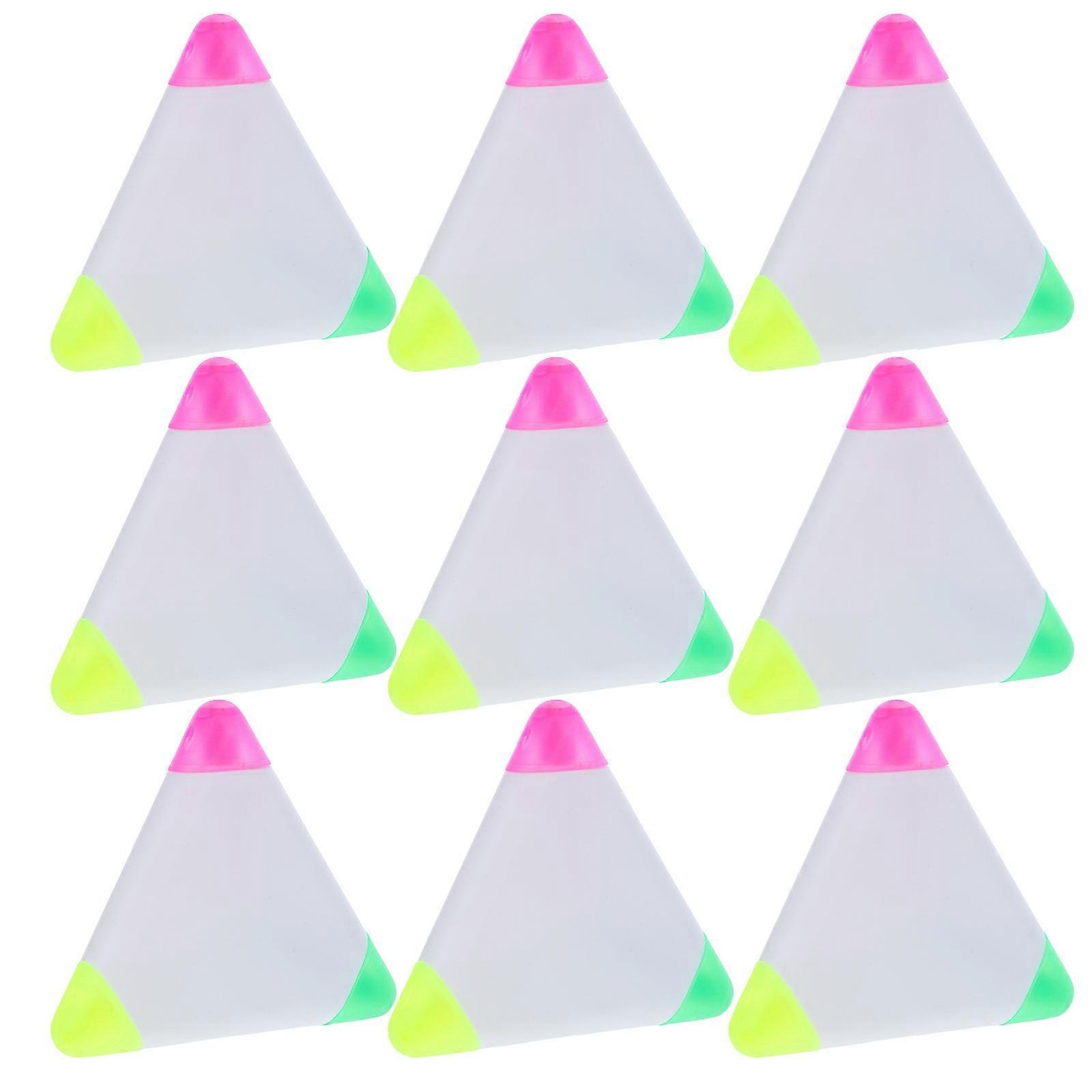 Graffiti Watercolor Pen 9Pcs Underlining Stationery Assorted Color Triangular Marking Tools