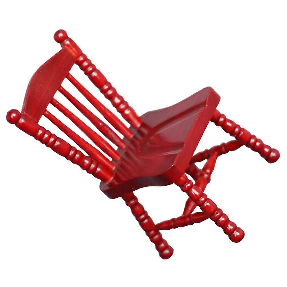 Miniature Chair Figurine for Decor Made of Durable Plastic Red Color Adds Style to Mini House Accessories 4.5 Inches