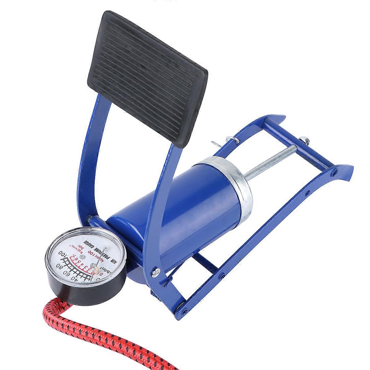 Portable High Pressure Floor Pump with Gauge – Lightweight Multi Valve Inflator for Bicycles, Motorcycles, Boats, and Inflatables