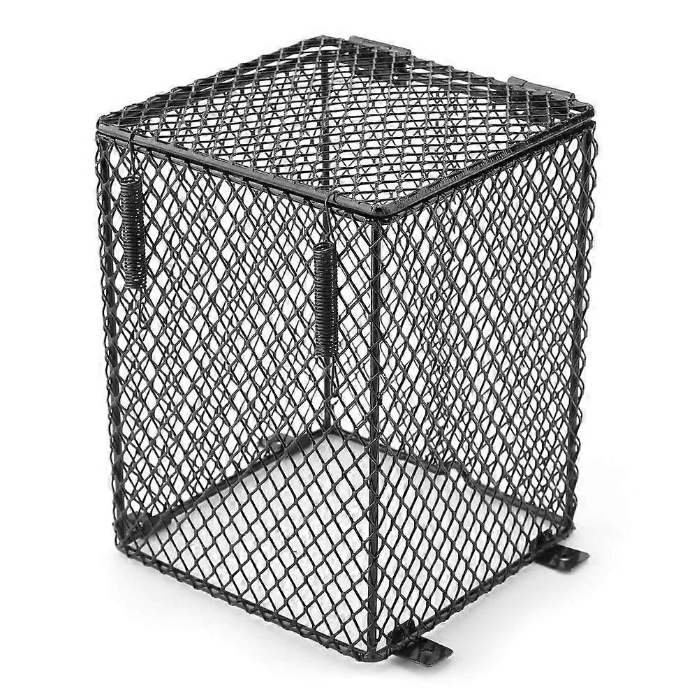 Heat Lamp Mesh Cover for Ceramic Bulb, Durable Reptile Heating Lamp Holder, Square Anti-Hot K?fig for Amphibians