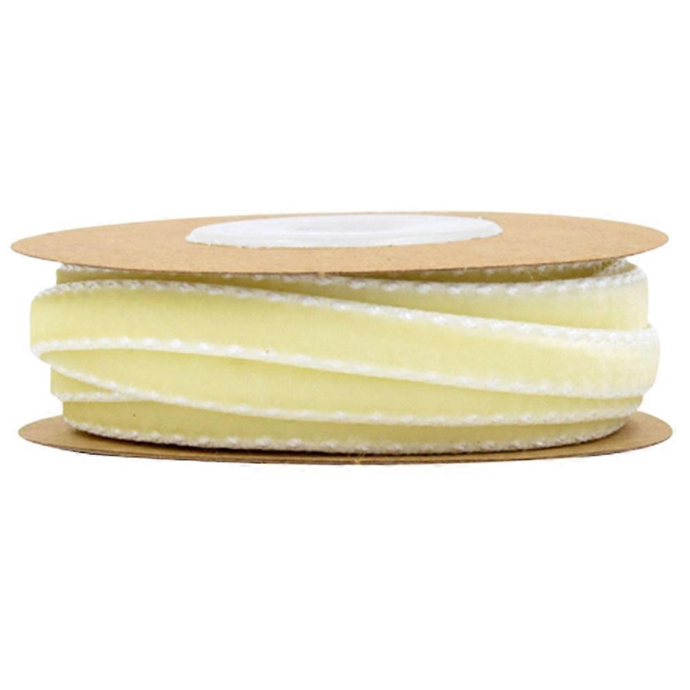 Plush Fabric Ribbon for Wrapping Gifts and Crafts Beige Color Durable and Elegant 10M Nonelastic