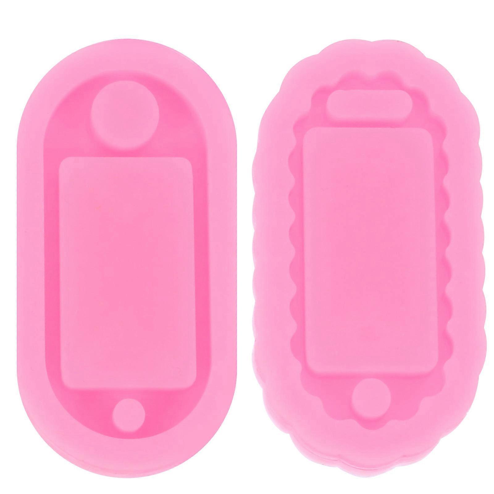DIY Epoxy Molds For Craft Making Projects In Pink High Flexibility Silicone Material For Pendant Casting 2Pcs