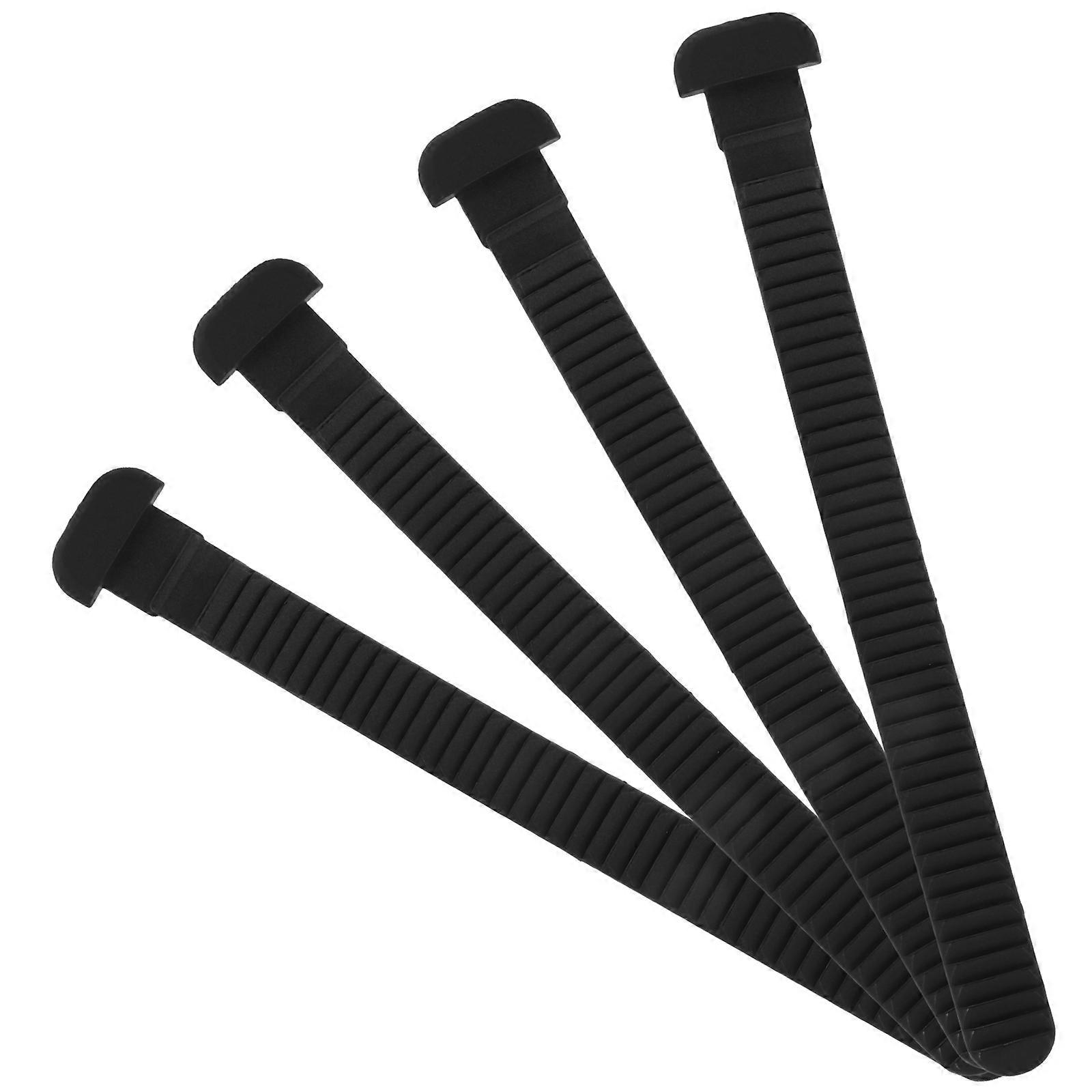 Durable Black Adjustable Strap For Ladder Straps Replacement 4Pcs Optimal Fit For Ice Skating Performance