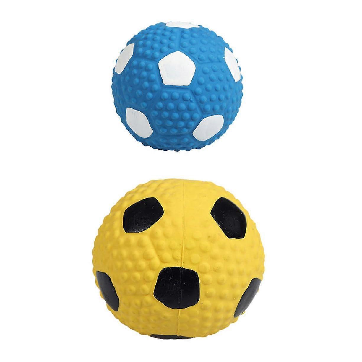 Durable Interactive Dog Toys - 2 Pack Squeaky Chew Balls for Small and Medium Dogs - Training and Playtime Fun