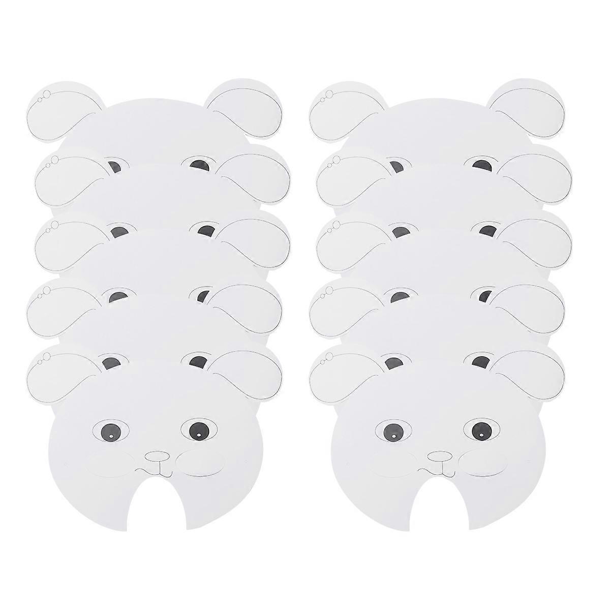 15Pcs White Paper Masks For Children To Promote Imagination During Creative Play With Blank Painting Feature