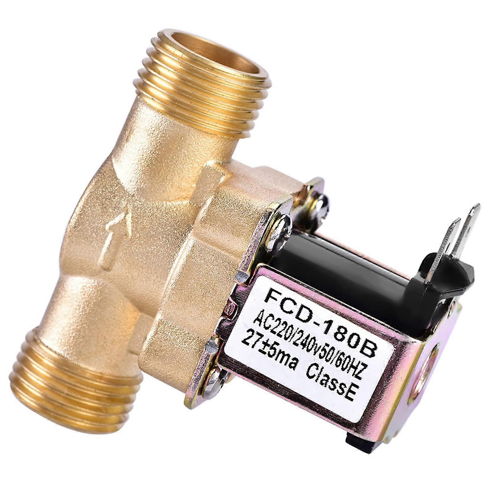 220V 1/2 Inch Normally Closed Electric Solenoid Valve for Water Control Quick Connection Feed Application