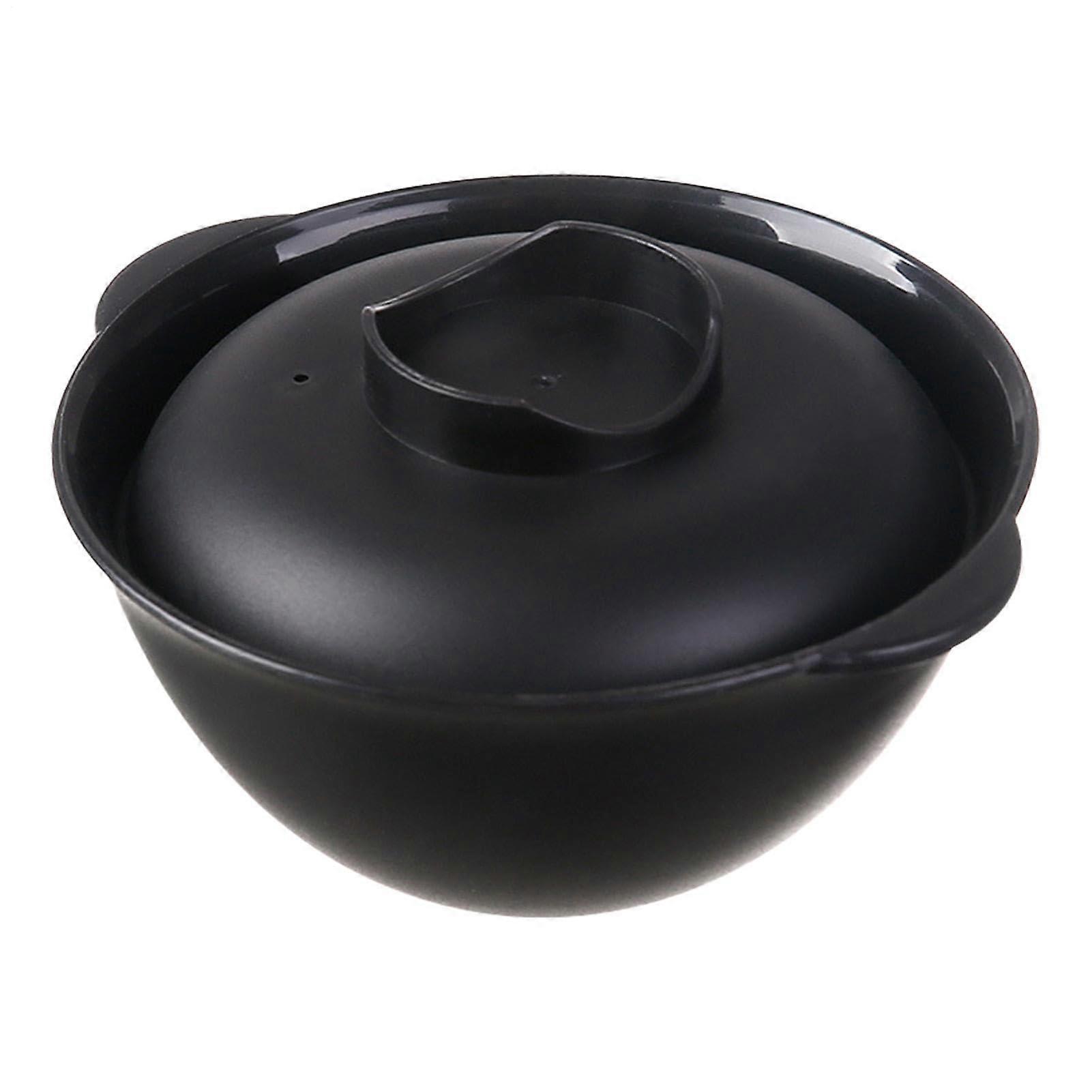 Microwave noodle bowl: Heatresistant ramen bowl with lid Clean and easy to use in the microwave for quick meals in student dorms, apartments Black