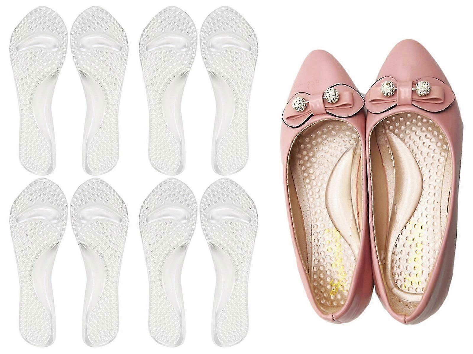 Pairs Self-Adhesive Arch Support Shoe Insoles Style 3 Clear