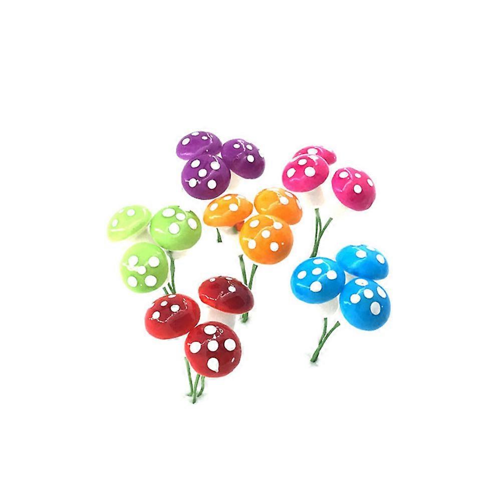 Festive Mushroom Hanging Decor Christmas Tree Ornament Mushroom Shape 2x2x2cm Assorted Decoration 24Pcs