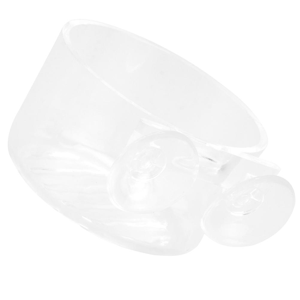 Acrylic Fish Tank Feeder with Suction Cup for Storage Transparent and Lightweight Ideal for Small Animals
