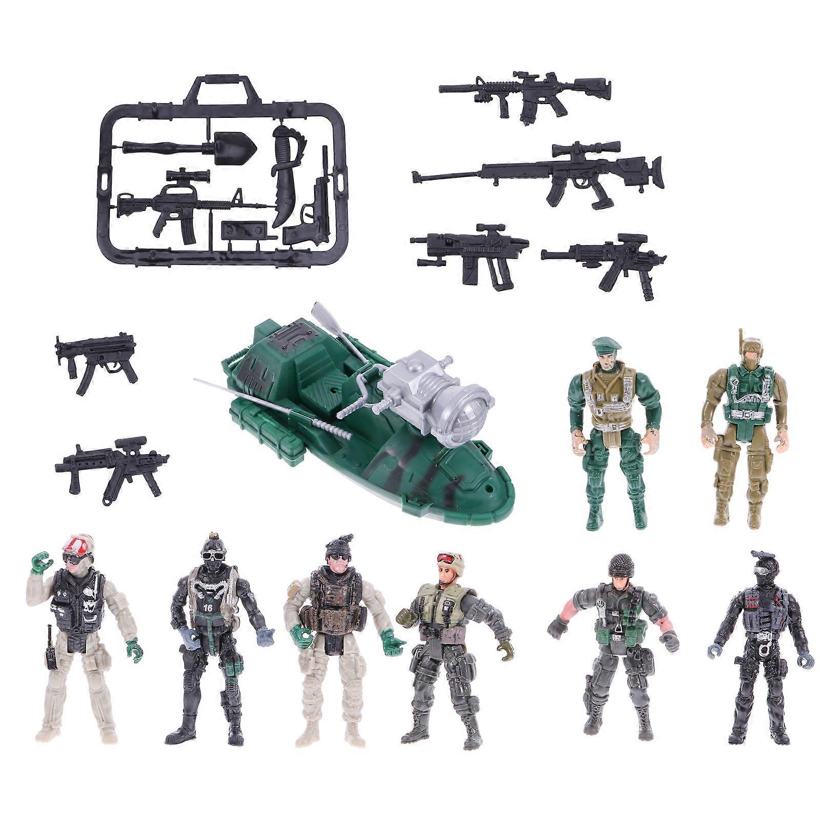 Role-playing Military Toys 1 Set 9 Pcs Soldier Models For Boys Assorted Color Parent-child Interaction During Playtime