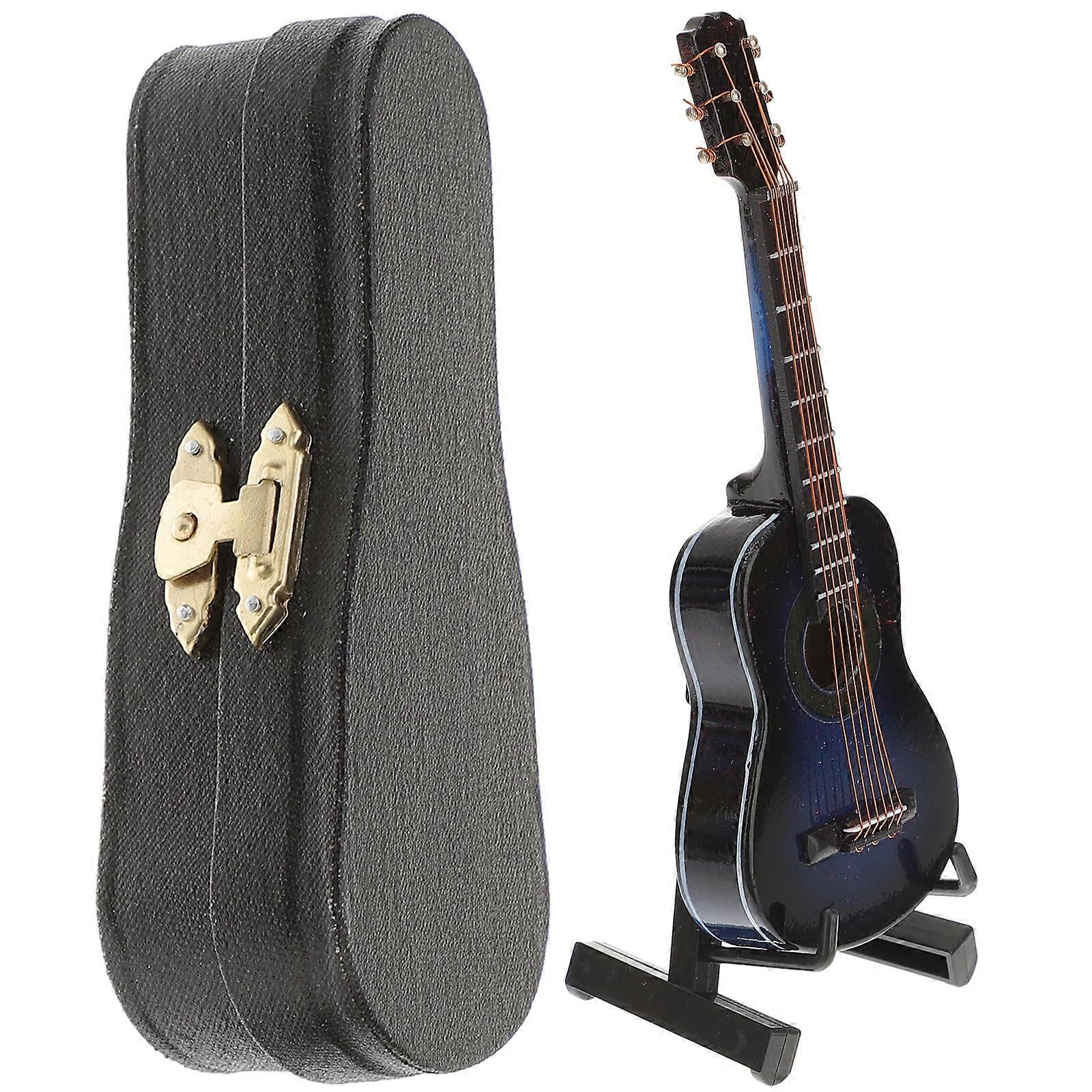 Miniature Classical Guitar Model Decor for Dollhouse Display Lifelike Musical Instrument Ornament