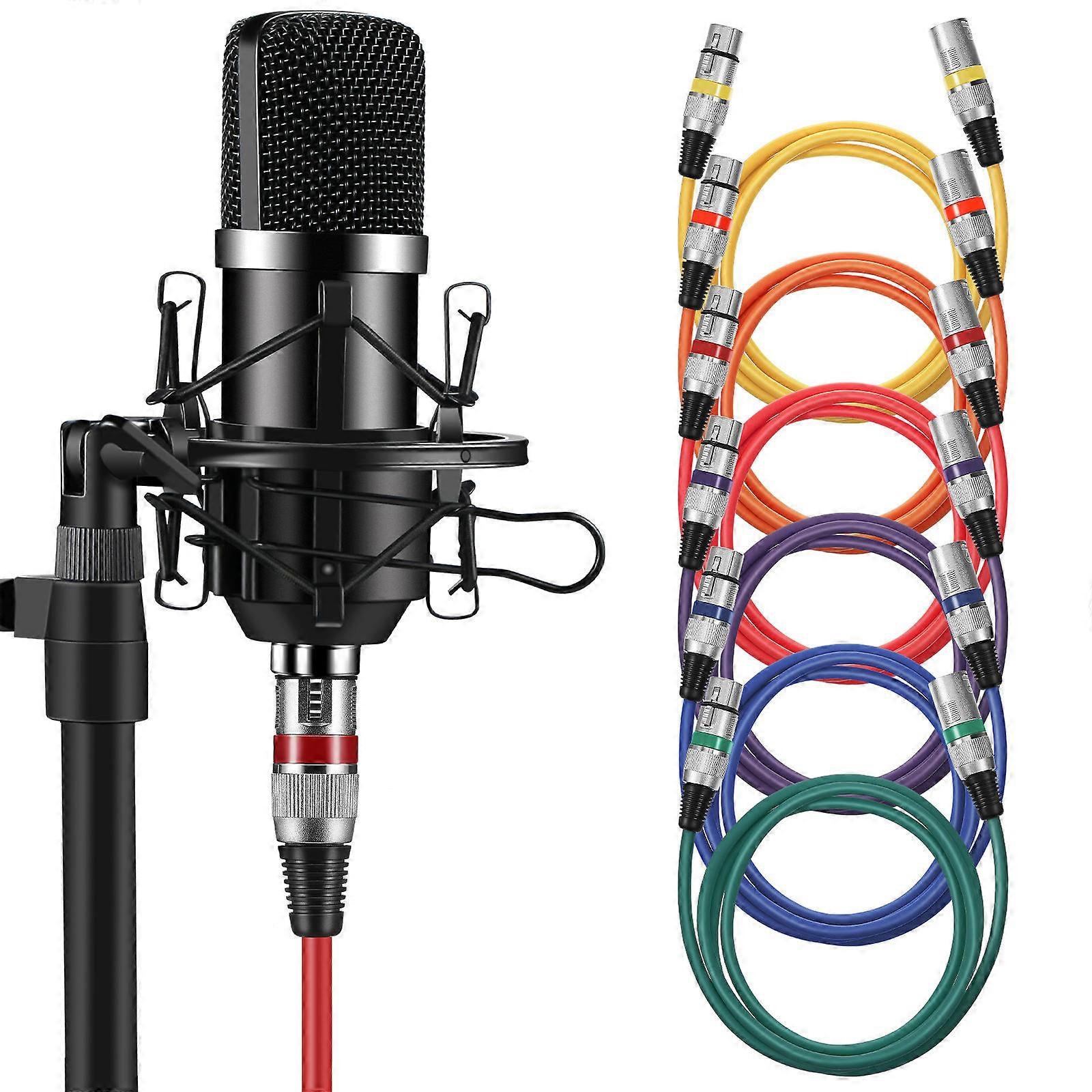 XLR Microphone Cable Male to Female Durable Audio Cord Easy to Use Multiple Color Options for Device Identification Speakers Microphones