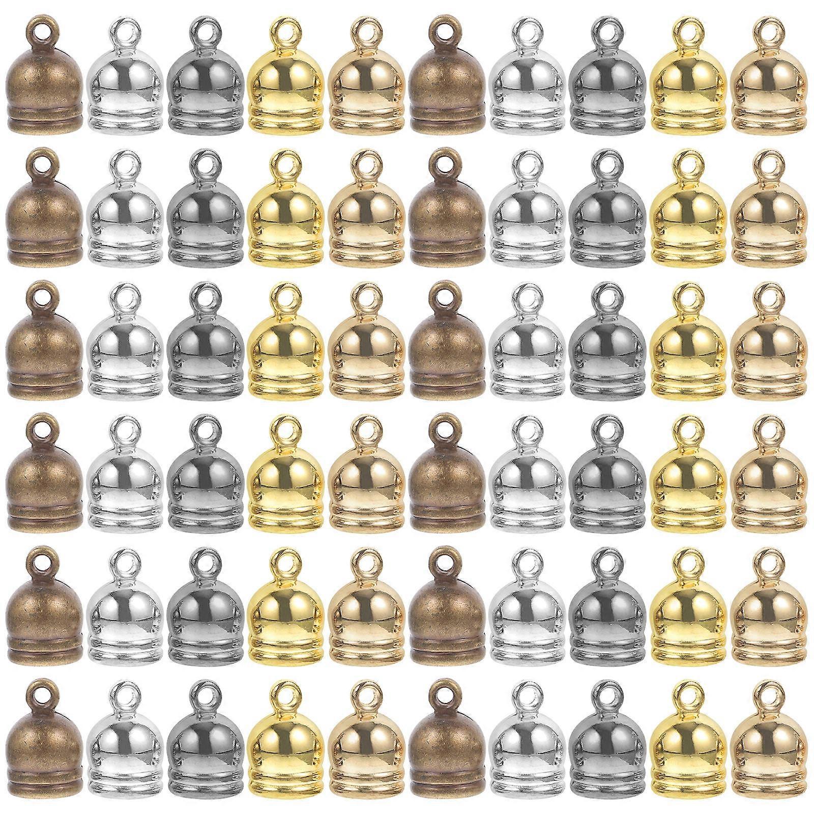 150pcs Cord End Caps for DIY Jewelry Making – Tassel Bracelets, Necklaces & Earrings – Easy to Use Stoppers for Crafts & DIY Projects – Perfect for