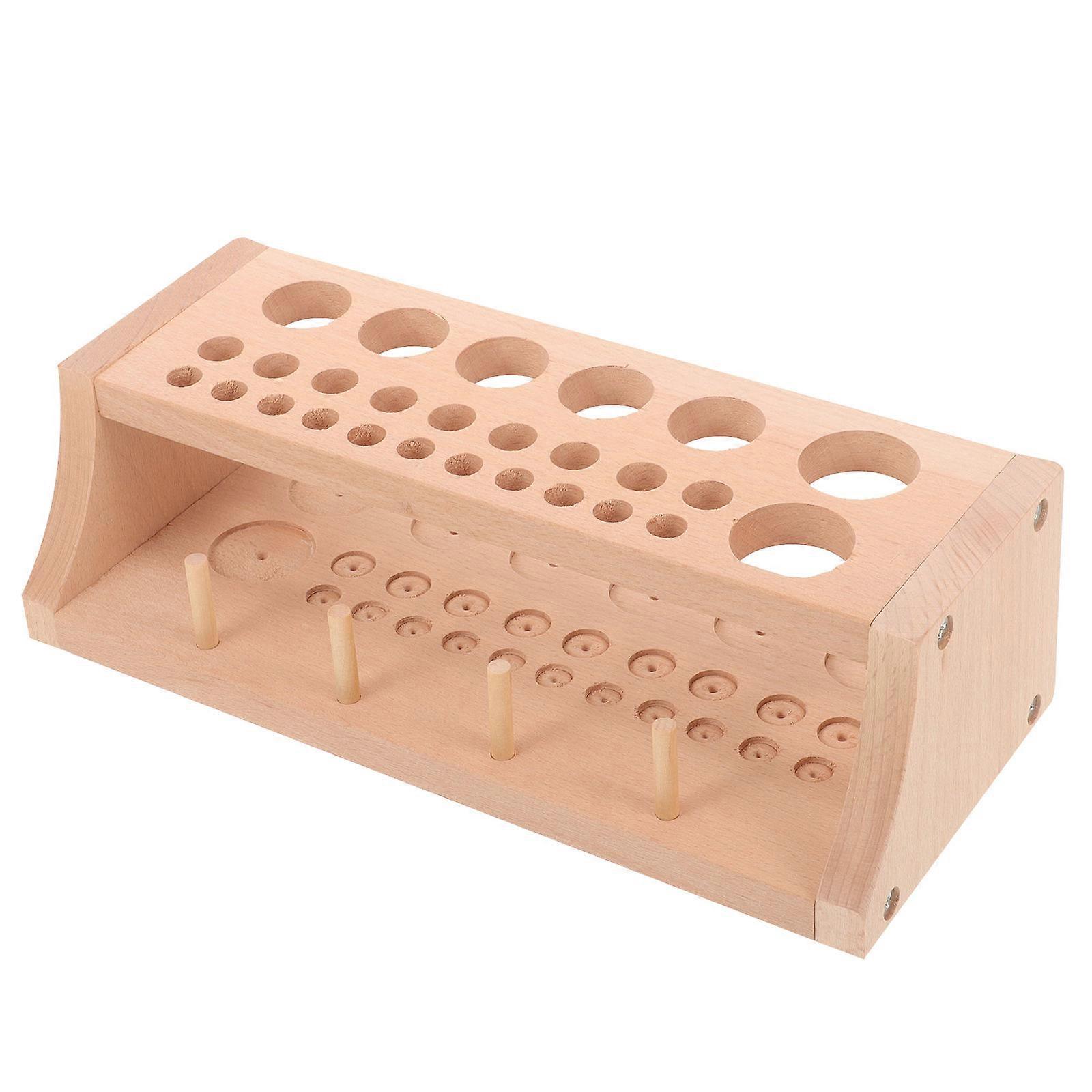 Wooden Tool Storage Rack For Home Use And Studio Use In Khaki Color 1Pack With Simple Style And Classic Design