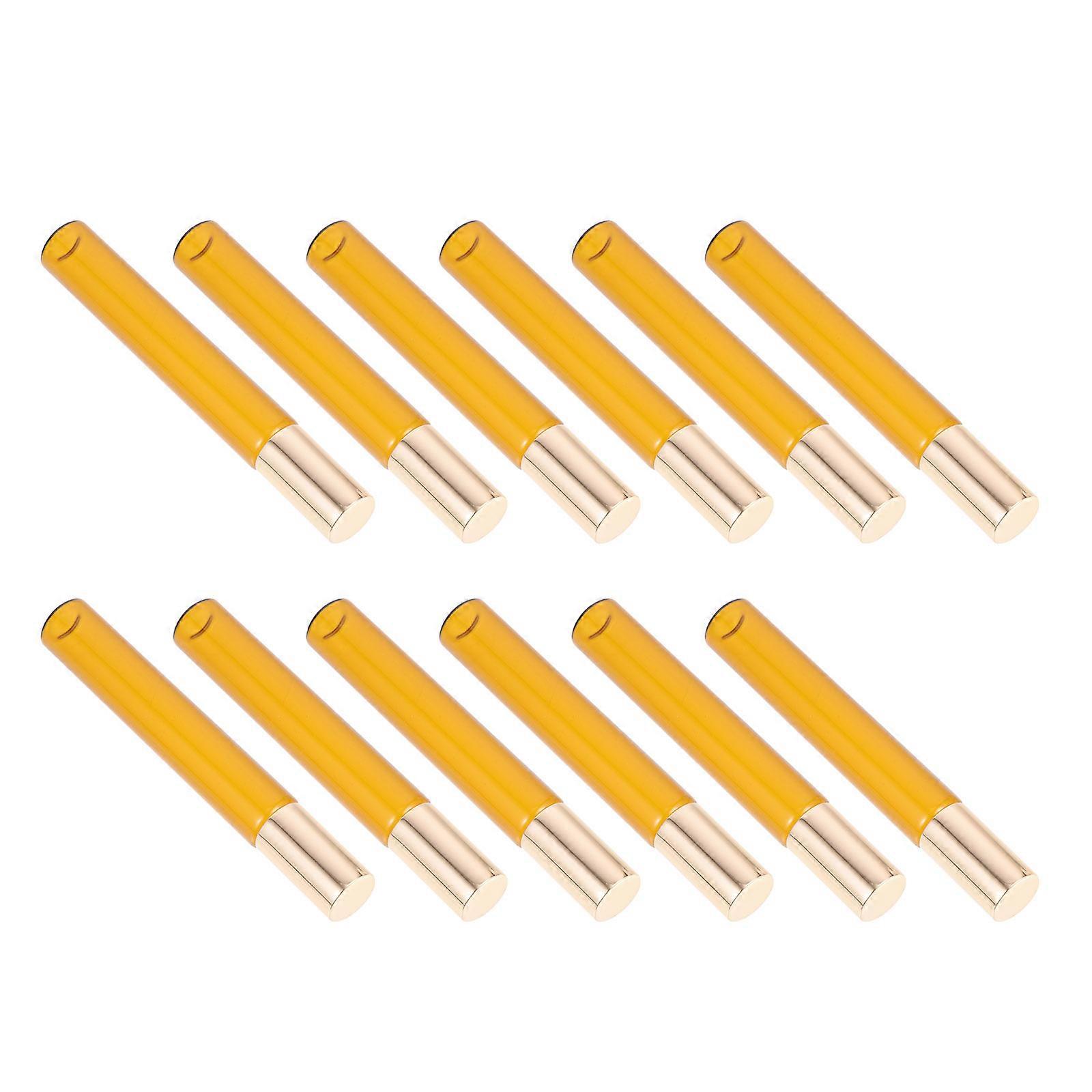 12Pcs Roll-On Bottles For Everyday Use Essential Oil Storage Light Brown Aluminum Material