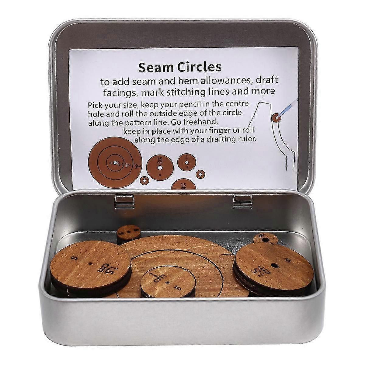 Jenerates Seam Circles,Wooden Circle Quilting Template, Circle Template Quilting Rulers and Templates,Marker (Metric)z