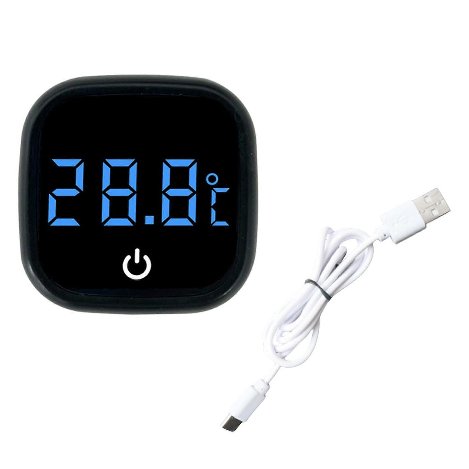 Aquarium Thermometer For Freshwater And Saltwater Tanks, Rechargeable Feature, Black Color, Accurate Readings