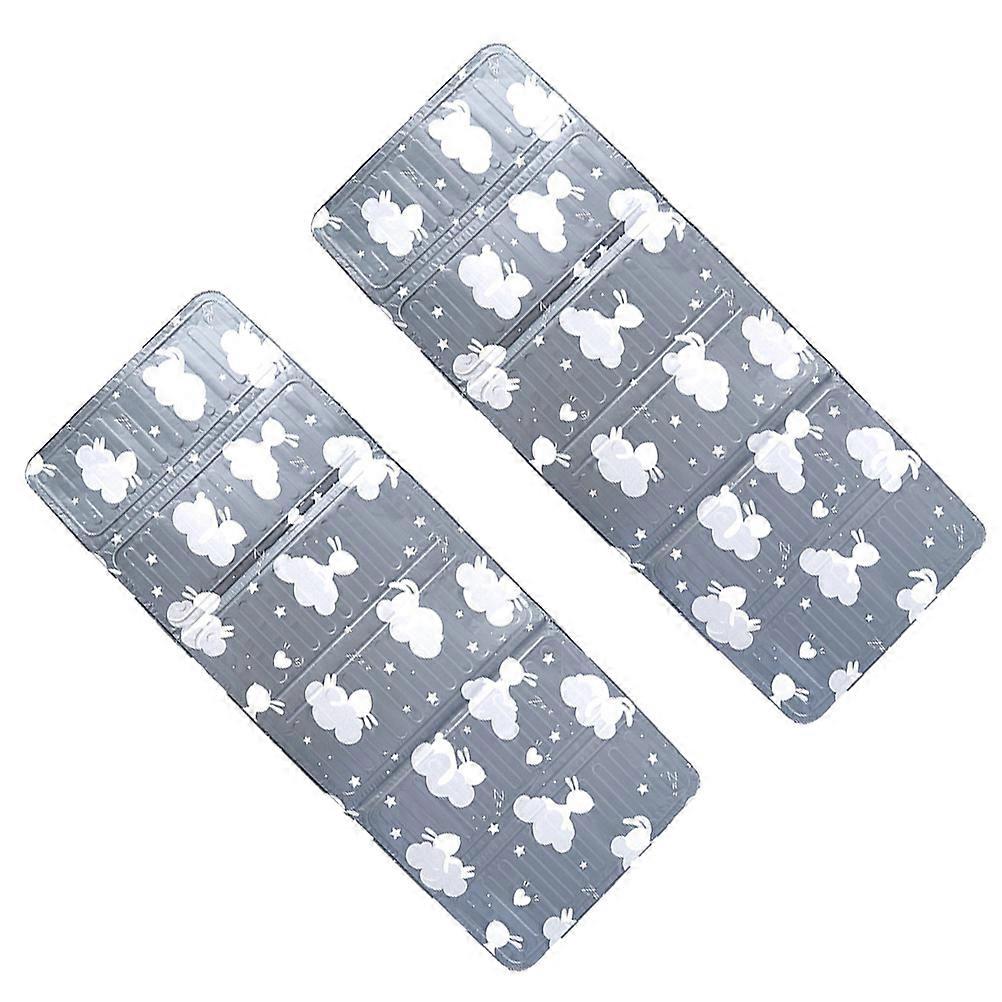 Oil Baffles 2Pcs For Cooking Grey Aluminium Foil With Curled Edges