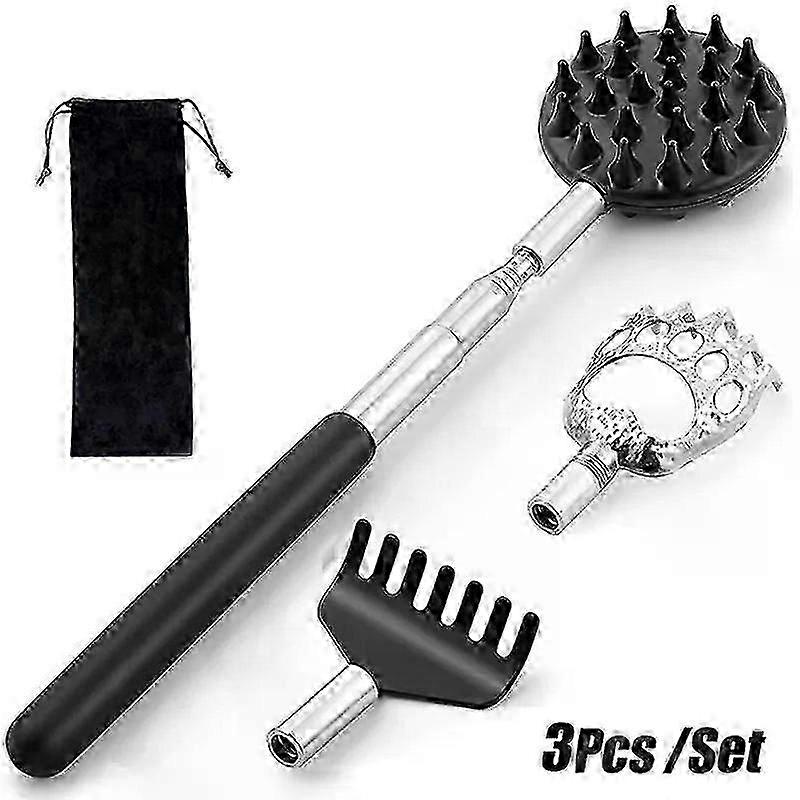 2025 3Pcs/Set Back Scratcher Telescopic Scratching Back Scratcher Massager Kit